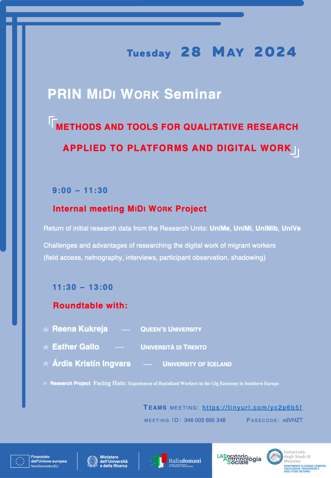 Seminario PRIN PNRR InMigrHealth