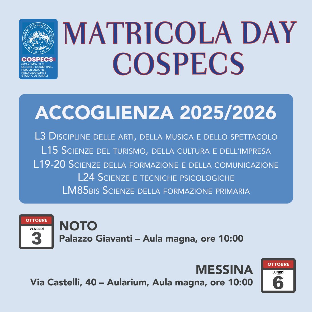 Matricola Day Cospecs