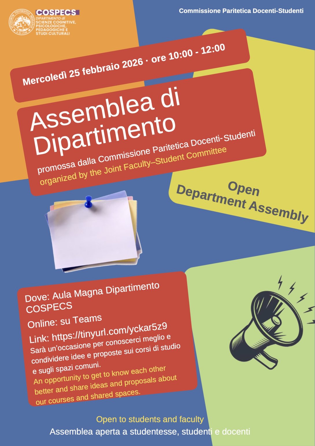 Locandina - Assemblea di Dipartimento