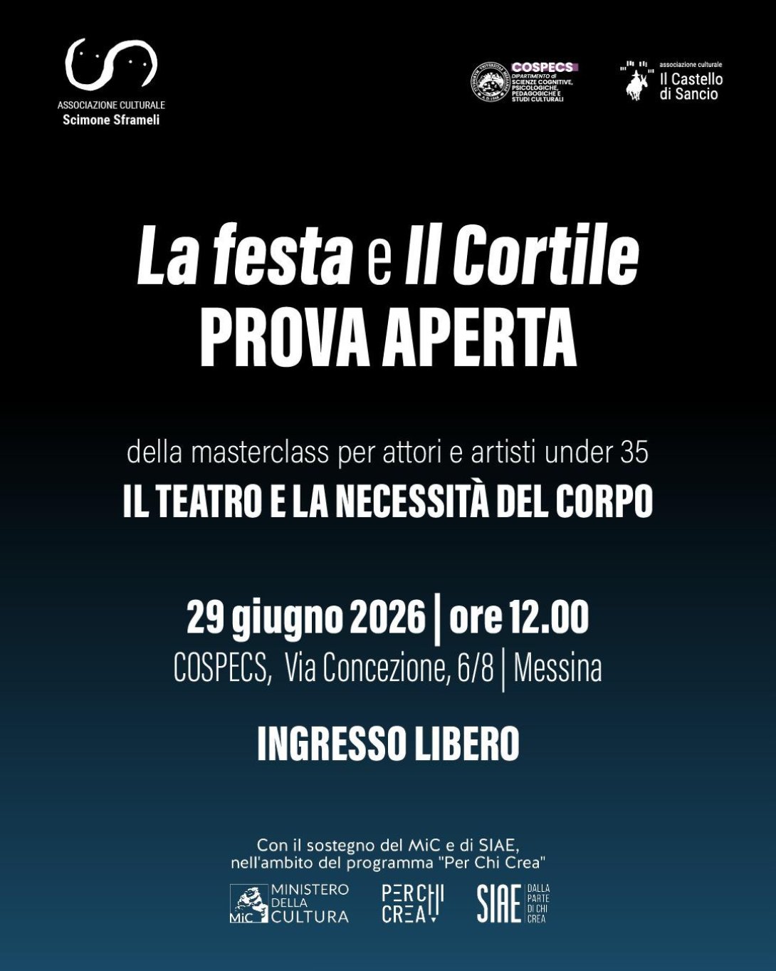 LOCANDINA RESTITUZIONE IL TEATRO E LA NECESSITA