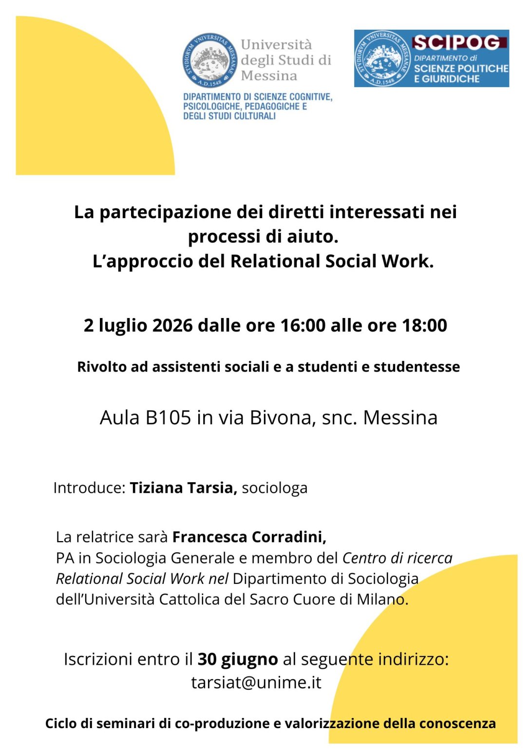 La partecipazione dei diretti interessati